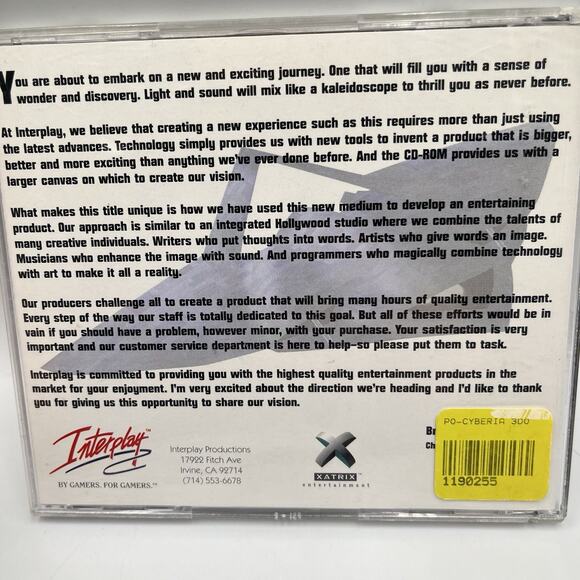 Cyberia Panasonic 3DO Video Game Mint Disc! Tested - Picture 3 of 7